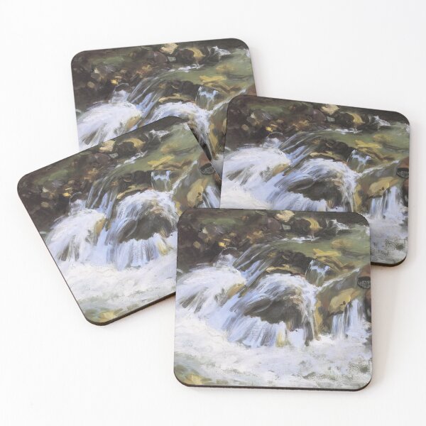 Item preview, John Singer Sargent A Mountain Stream, Tyrol - Vintage Alpine Landscape Painting Poster designed and sold by lanaverera.