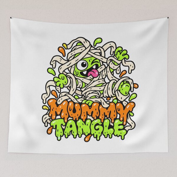 Item preview, Mummy Tangle Cute Funny Halloween Monster designed and sold by Thai Vibe Studio.