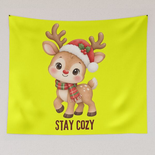 Item preview, Cute Reindeer Stay Cozy Winter - Christmas Holiday Gift designed and sold by stormk10.