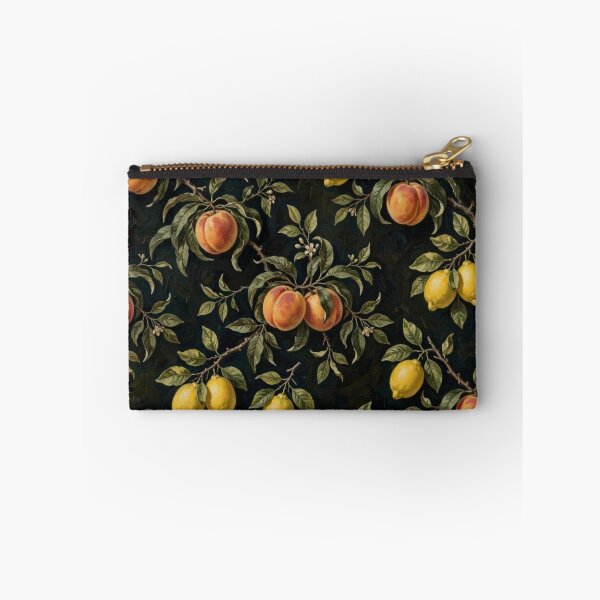 Item preview, Vintage Peach and Lemon Pattern - Dark Moody Oil Painting Fruit designed and sold by avyraofficial.
