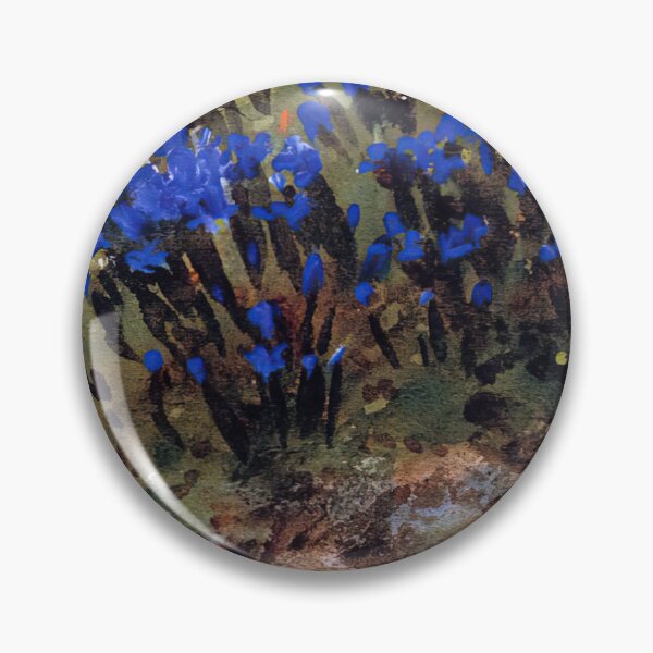 Item preview, John Singer Sargent Blue Gentians - Vintage Botanical Floral Oil Painting Art Print designed and sold by lanaverera.