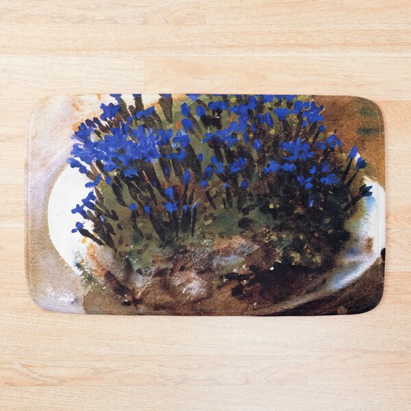 Item preview, John Singer Sargent Blue Gentians - Vintage Botanical Floral Oil Painting Art Print designed and sold by lanaverera.
