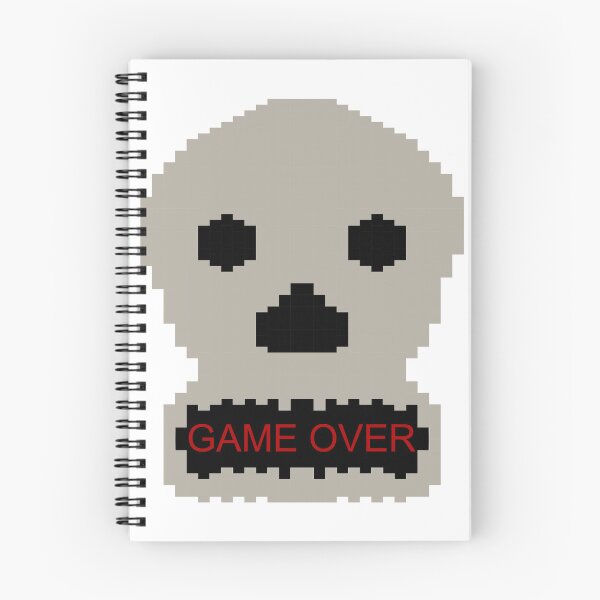 Item preview, Pixel Skull Game Over Retro Gaming Design designed and sold by FlatstudioArt.