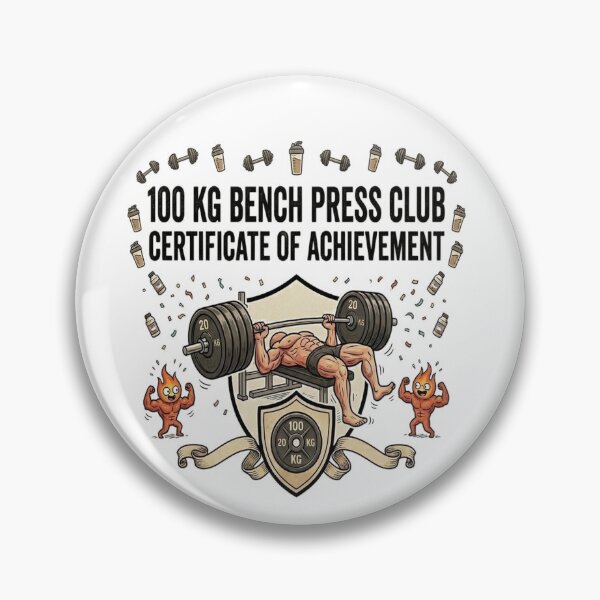 Item preview, 100 KG Bench Press Club Official Certificate Funny Gym Meme designed and sold by Magnonidesign.