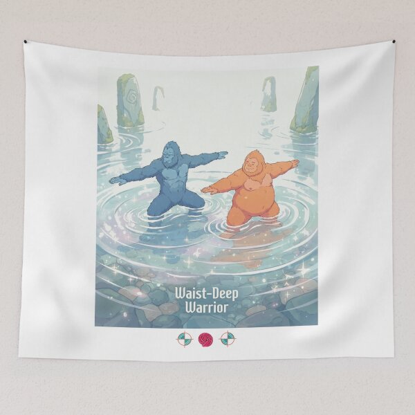 Item preview, Underwater Stillness - Peaceful Bigfoot Savasana Yoga Art designed and sold by Whimsy Trail Co.