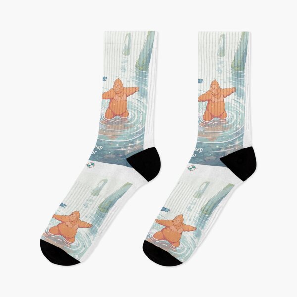 Item preview, Underwater Stillness - Peaceful Bigfoot Savasana Yoga Art designed and sold by Whimsy Trail Co.