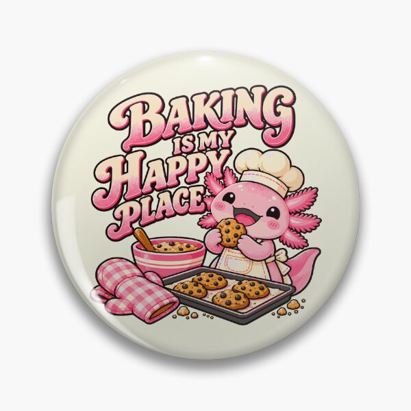 Item preview, Baking Is My Happy Place – Cute Axolotl Baker Cookie Design designed and sold by HH Design House.