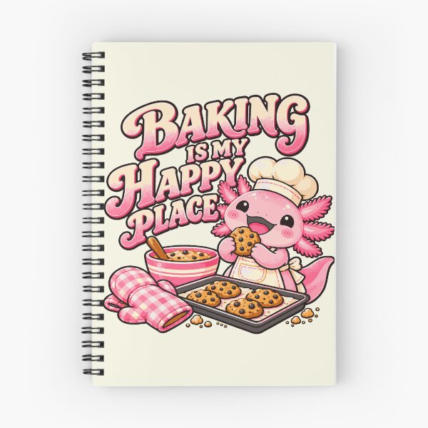 Item preview, Baking Is My Happy Place – Cute Axolotl Baker Cookie Design designed and sold by HH Design House.