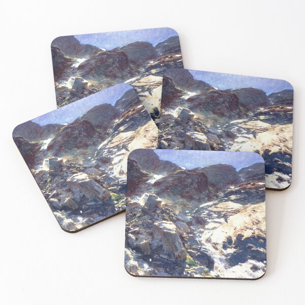 Item preview, John Singer Sargent Glacier Streams - Vintage Alpine Nature Landscape Exhibition Poster designed and sold by lanaverera.