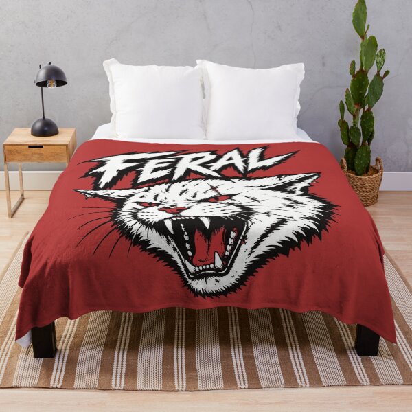 Item preview, Feral Cat - Raging Red Grunge Graphic designed and sold by OddSignalShop.