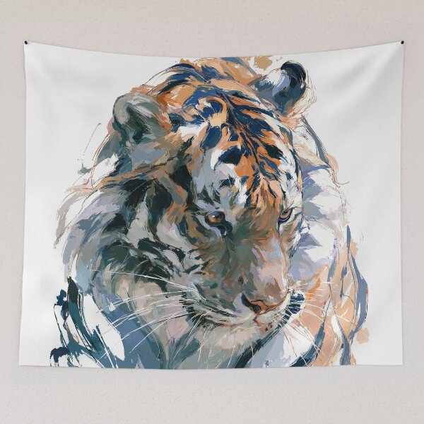 Item preview, Inked Tiger Portrait designed and sold by Neo-Chrio.