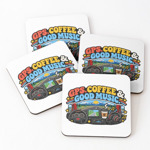 Item preview, GPS Coffee Good Music Trucker designed and sold by RAS-77.