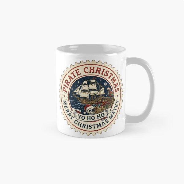 Item preview, Pirate Christmas Yo Ho Ho Stamp designed and sold by fritz-10signer.