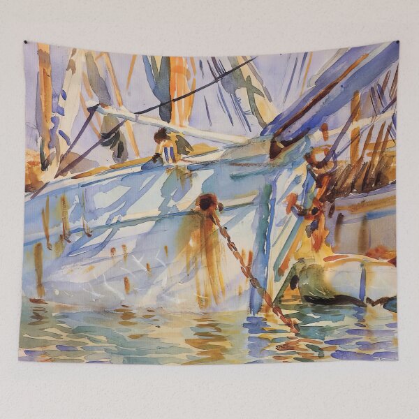 Item preview, John Singer Sargent In A Levantine Port - Vintage Maritime Seascape Art Print designed and sold by lanaverera.