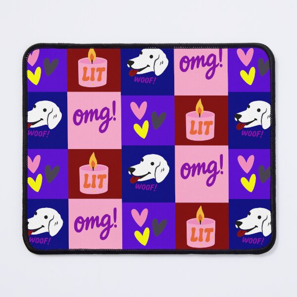 Item preview, Cute Y2K Aesthetic Dog & Pop Art Graphic - Retro Lit Candle & Hearts Sticker Art designed and sold by UniqueDesign751.