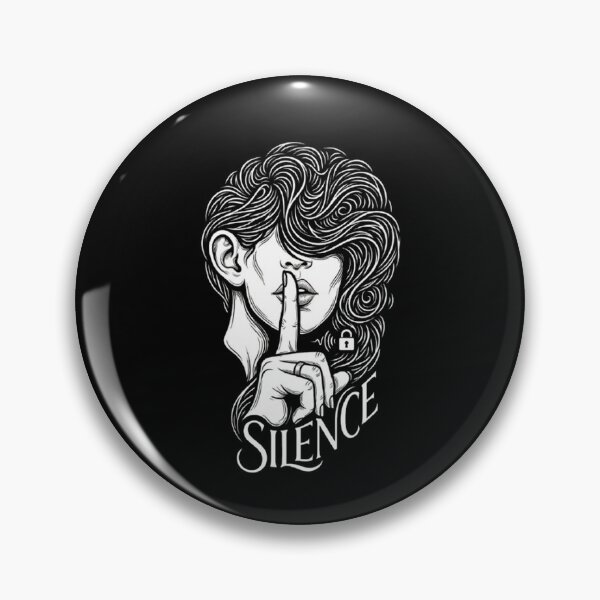 Item preview, Silence Shh Finger to Lips Linocut Art designed and sold by PetalsPaws.