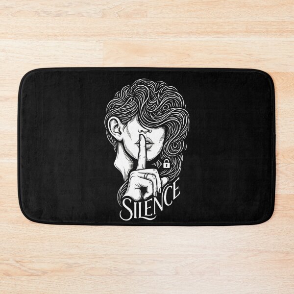 Item preview, Silence Shh Finger to Lips Linocut Art designed and sold by PetalsPaws.