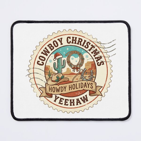 Item preview, Cowboy Christmas Howdy Holidays Western Stamp designed and sold by fritz-10signer.