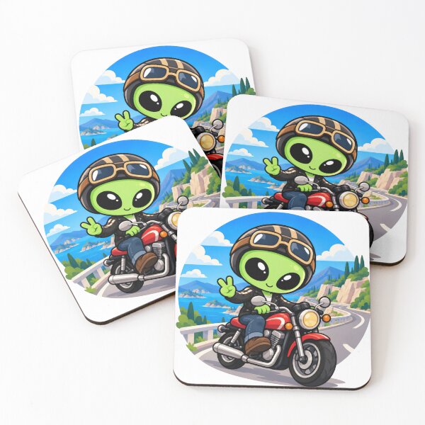 Item preview, Alien Biker | Motorcycle Road Trip designed and sold by fedetrev.