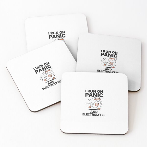 Item preview, I Run on Panic and Electrolytes - Marathon Mood designed and sold by RunningWhiskers.