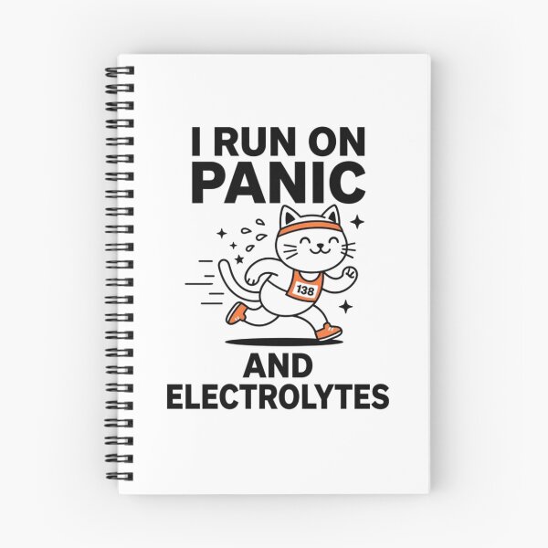 Item preview, I Run on Panic and Electrolytes - Marathon Mood designed and sold by RunningWhiskers.