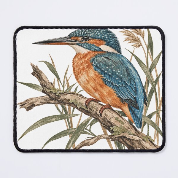 Item preview, Kingfisher on branch, vintage bird, ornithology, nature designed and sold by LongIslandDesgn.