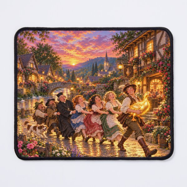 Item preview, The Golden Goose in the Evening Village designed and sold by _ARLUNA_.