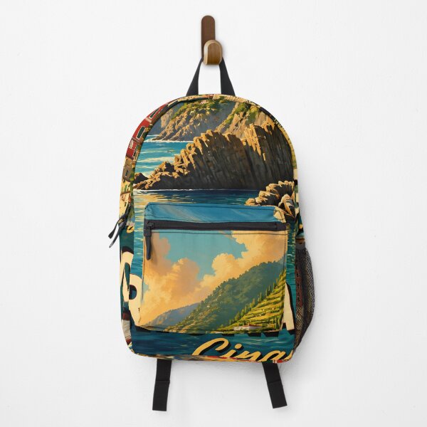 Item preview, Riomaggiore Italy – Vintage Cinque Terre Harbour Poster designed and sold by LSVart.