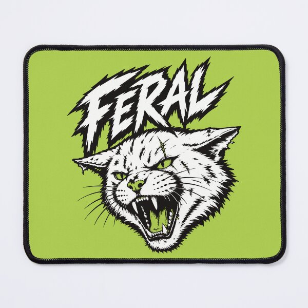 Item preview, Feral Cat - Acid Green Grunge Graphic designed and sold by OddSignalShop.