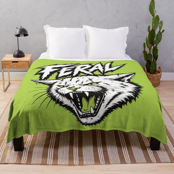Item preview, Feral Cat - Acid Green Grunge Graphic designed and sold by OddSignalShop.