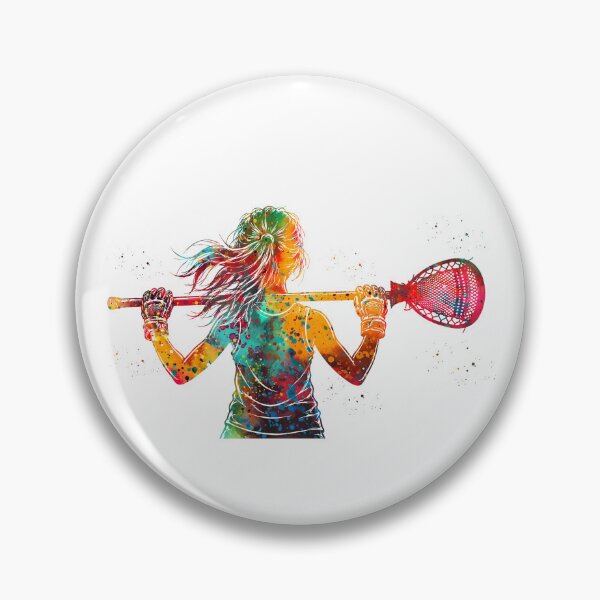 Item preview, Little Girl Lacrosse Goalie Watercolor Art designed and sold by Liededrom..