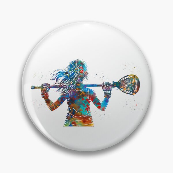 Item preview, Little Girl Lacrosse Goalie Watercolor Art designed and sold by Liededrom..