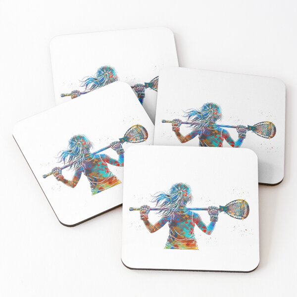 Item preview, Little Girl Lacrosse Goalie Watercolor Art designed and sold by Liededrom..