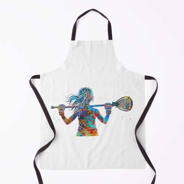 Item preview, Little Girl Lacrosse Goalie Watercolor Art designed and sold by Liededrom..