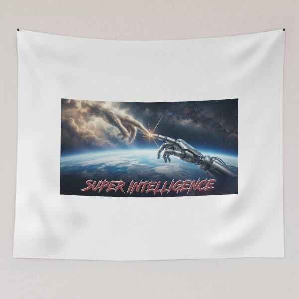 Item preview, Homage To Super Intelligence Print designed and sold by Lichentroupe63.