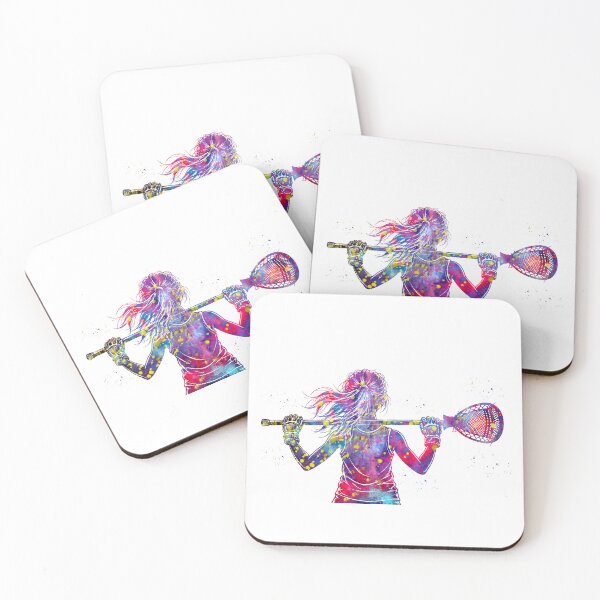 Item preview, Little Girl Lacrosse Goalie Watercolor Art designed and sold by Liededrom..