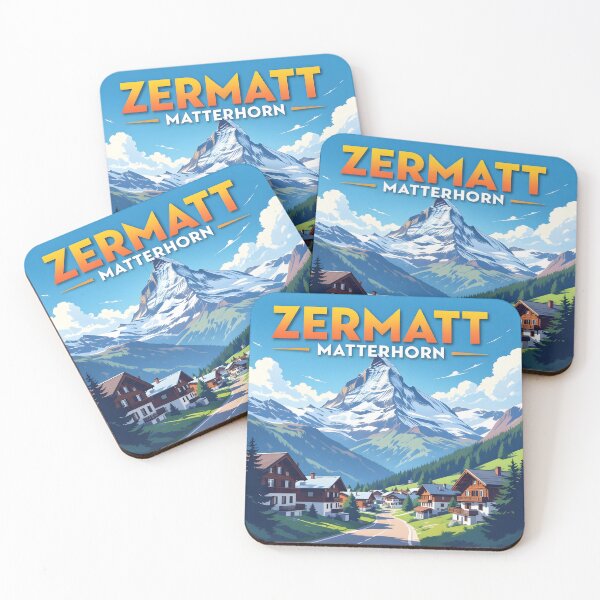 Item preview, Zermatt Matterhorn – Vintage Swiss Alpine Travel Poster designed and sold by LSVart.