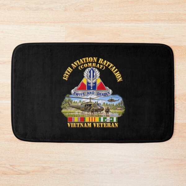 Item preview, 13th Aviation Battalion - Combat - Vietnam Veteran w Assault Scene - 3D - Transparent designed and sold by Military Insignia Products.