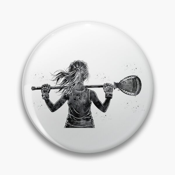 Item preview, Little Girl Lacrosse Goalie Watercolor Art designed and sold by Liededrom..