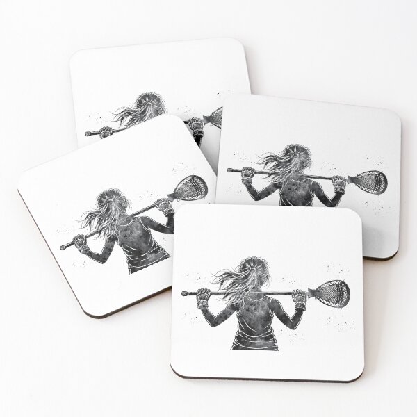 Item preview, Little Girl Lacrosse Goalie Watercolor Art designed and sold by Liededrom..