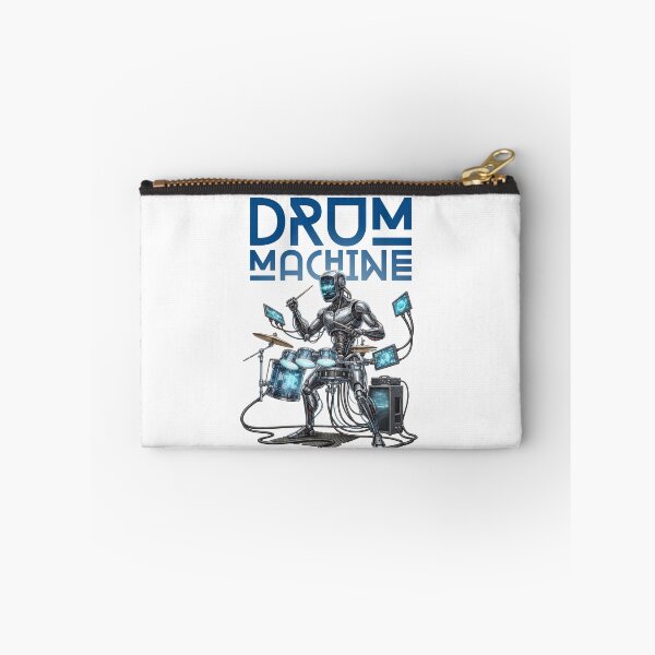 Item preview, AI robot playing futuristic drums - gift for drummer designed and sold by I-dsgn.