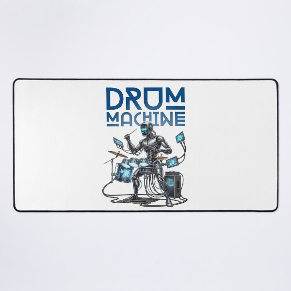 Item preview, AI robot playing futuristic drums - gift for drummer designed and sold by I-dsgn.
