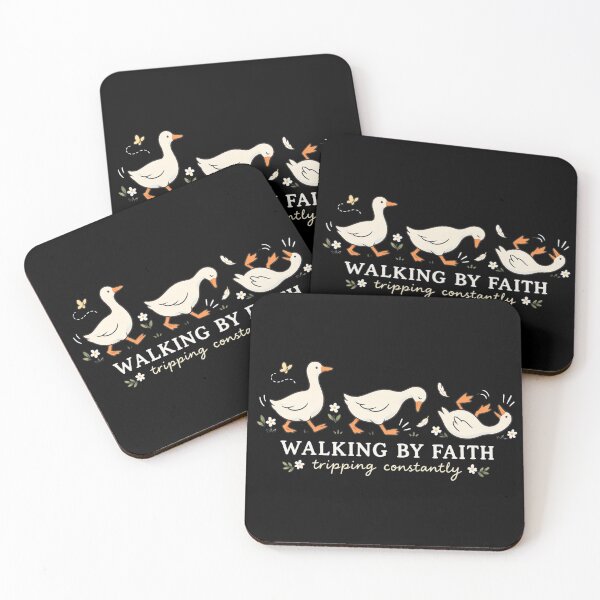 Item preview, Walking by Faith Tripping Constantly, Funny Christian Quote, Minimalist Faith, Inspirational Religious Humor, Christian Gift designed and sold by Quiajia.