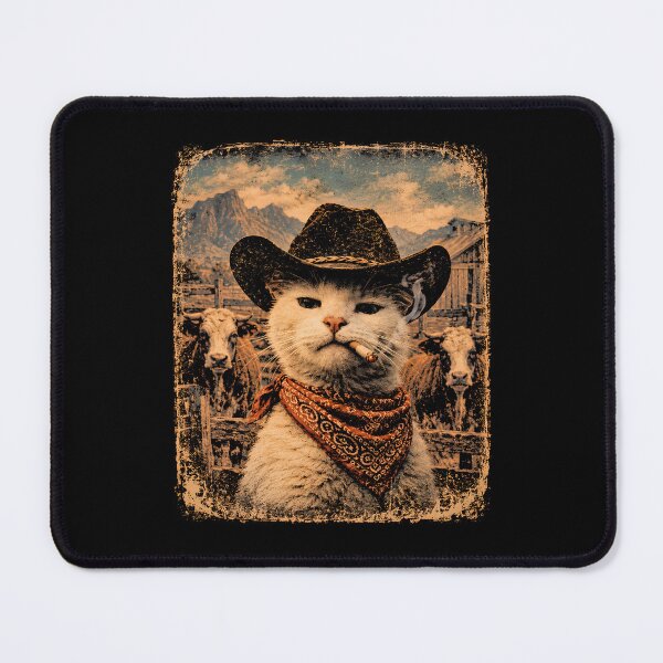 Item preview, Cowboy Cat Meme designed and sold by a-turner-paint.