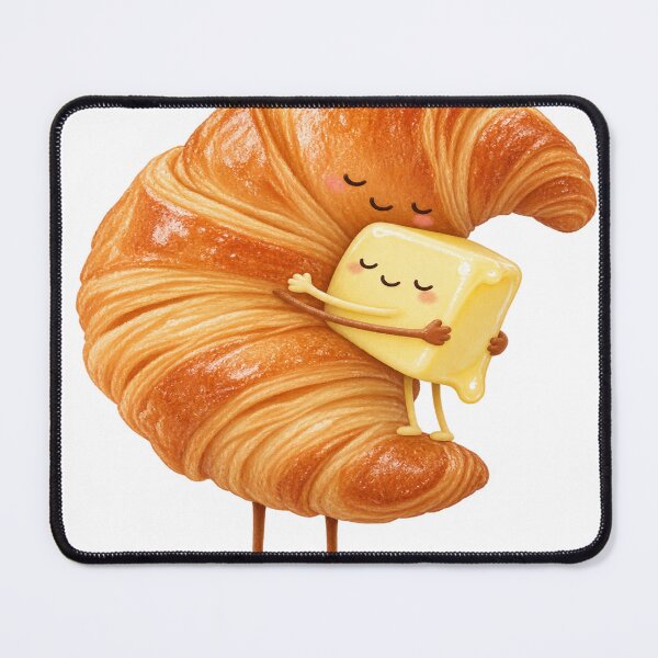 Item preview, Kawaii croissant hugs butter Sweet pastry Breakfast designed and sold by LongIslandDesgn.