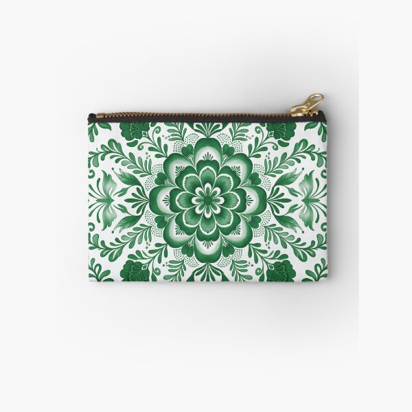 Item preview, Green and White Floral Medallion Pattern designed and sold by Fani*.