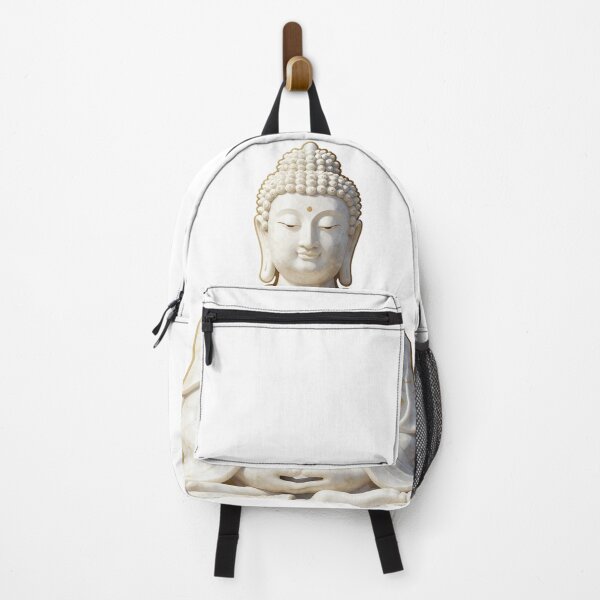 Item preview, White marble Buddha - gold vein meditation statue art designed and sold by WildArtIT.