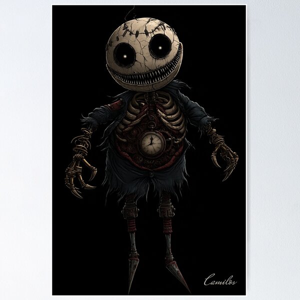 Item preview, Tick Tock, Grinning Skeleton with Pocket Watch designed and sold by UnstitchedArt.