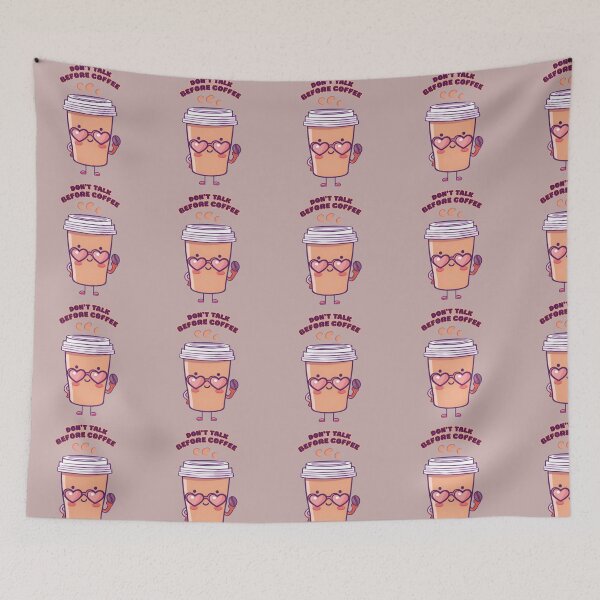 Item preview, Don't Talk Before Coffee – Cute Kawaii Coffee Lover designed and sold by Mousy17.