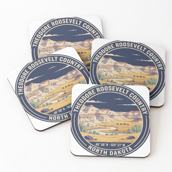 Item preview, Theodore Roosevelt North Dakota Vintage Badlands Badge designed and sold by mnkyride.
